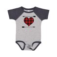 thumbnail image 1 of Inktastic Buffalo Plaid Valentines Day Heart Boys or Girls Baby Bodysuit, 1 of 5