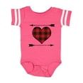 thumbnail image 1 of Inktastic Buffalo Plaid Valentines Day Heart Boys or Girls Baby Bodysuit, 1 of 5