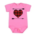 thumbnail image 1 of Inktastic Buffalo Plaid Valentines Day Heart Boys or Girls Baby Bodysuit, 1 of 5
