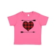 thumbnail image 1 of Inktastic Buffalo Plaid Valentines Day Heart Boys or Girls Baby T-Shirt, 1 of 5