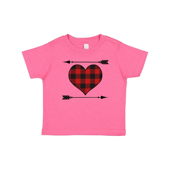 Inktastic Buffalo Plaid Valentines Day Heart Boys or Girls Baby T-Shirt