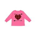 thumbnail image 1 of Inktastic Buffalo Plaid Valentines Day Heart Boys or Girls Long Sleeve Toddler T-Shirt, 1 of 5