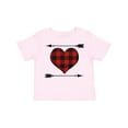thumbnail image 1 of Inktastic Buffalo Plaid Valentines Day Heart Boys or Girls Toddler T-Shirt, 1 of 5