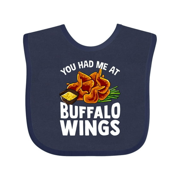 Inktastic Buffalo Wings Game Day Snack Boys or Girls Baby Bib