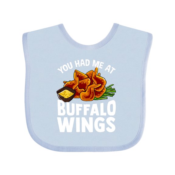 Inktastic Buffalo Wings Game Day Snack Boys or Girls Baby Bib