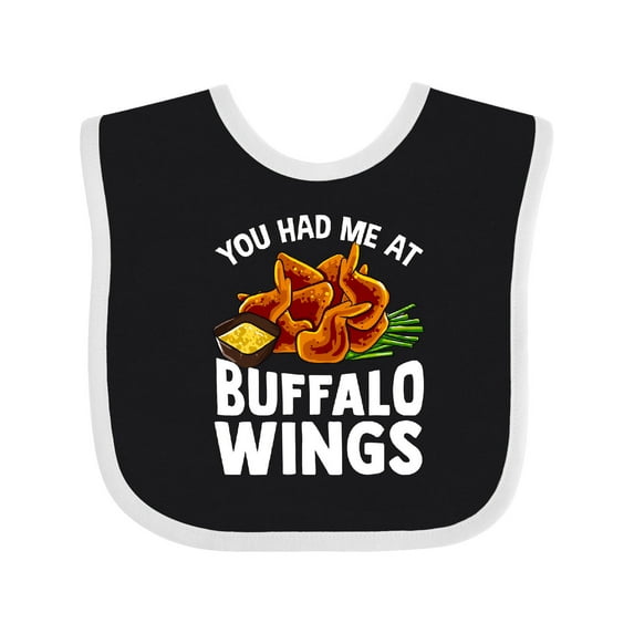 Inktastic Buffalo Wings Game Day Snack Boys or Girls Baby Bib