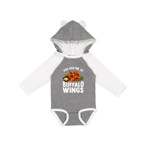 Inktastic Buffalo Wings Game Day Snack Boys or Girls Long Sleeve Baby Bodysuit