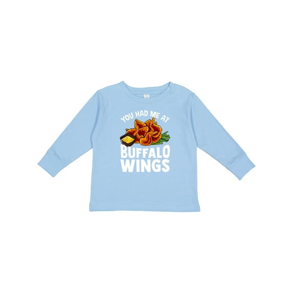Inktastic Buffalo Wings Game Day Snack Boys or Girls Long Sleeve Toddler T-Shirt