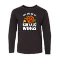 thumbnail image 1 of Inktastic Buffalo Wings Game Day Snack Long Sleeve Youth T-Shirt, 1 of 5