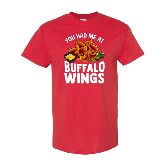 Inktastic Buffalo Wings Game Day Snack T-Shirt