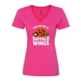 thumbnail image 1 of Inktastic Buffalo Wings Game Day Snack Women's V-Neck T-Shirt, 1 of 5