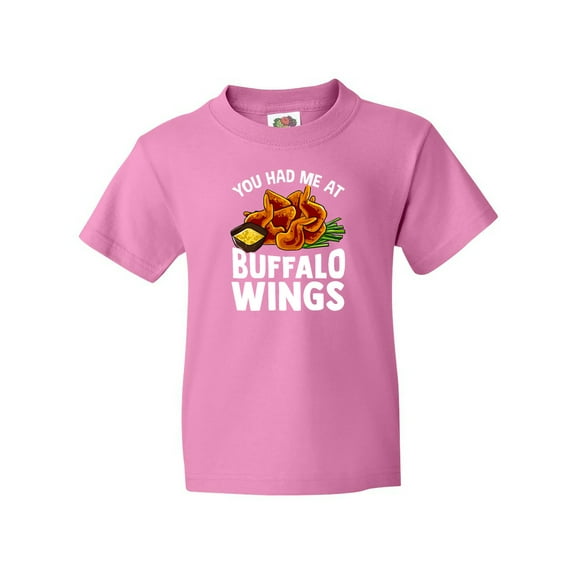 Inktastic Buffalo Wings Game Day Snack Youth T-Shirt