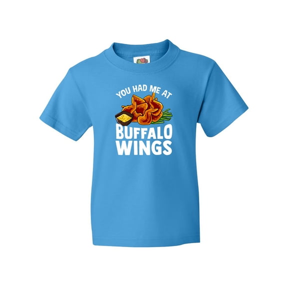 Inktastic Buffalo Wings Game Day Snack Youth T-Shirt