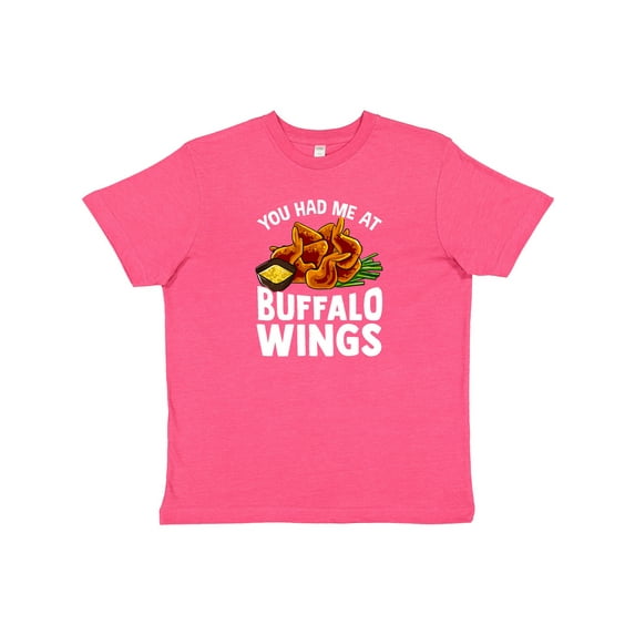 Inktastic Buffalo Wings Game Day Snack Youth T-Shirt