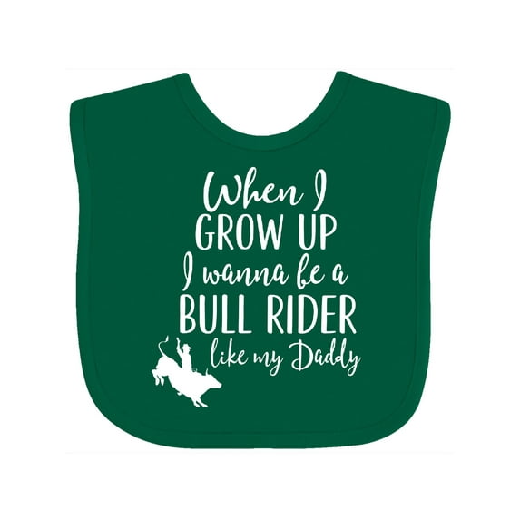 Inktastic Bull Rider Like Daddy Childs Boys Baby Bib