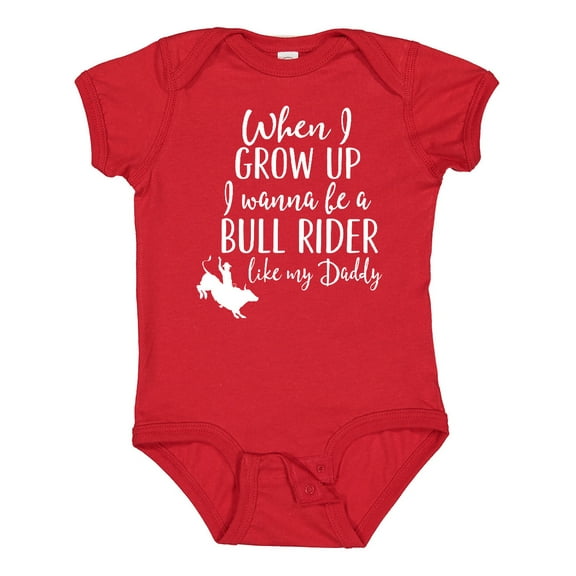 Inktastic Bull Rider Like Daddy Childs Boys Baby Bodysuit