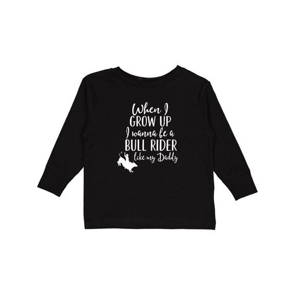 Inktastic Bull Rider Like Daddy Childs Boys Long Sleeve Toddler T-Shirt