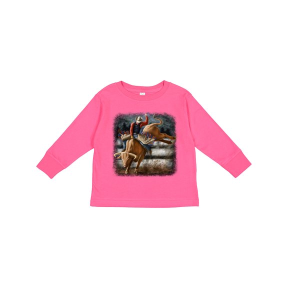 Inktastic Bull Riding Boys or Girls Long Sleeve Toddler T-Shirt