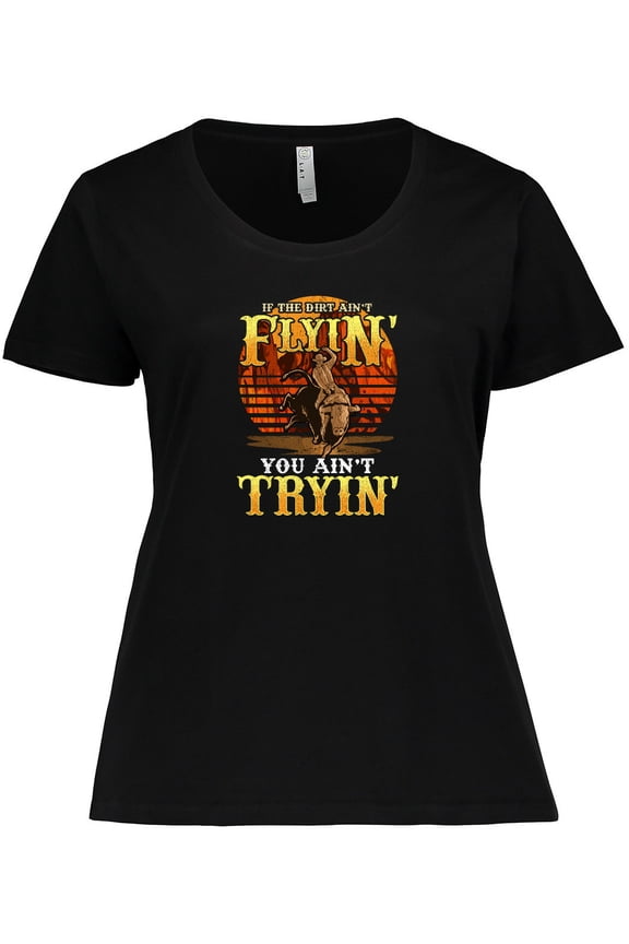 Bull Riding Rodeo Cowboy Women's Plus Size T-Shirt
