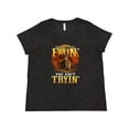 thumbnail image 1 of Inktastic Bull Riding Rodeo Cowboy Women's Plus Size T-Shirt, 1 of 5