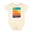 thumbnail image 1 of Inktastic Bull Riding Rodeo Eat Sleep Bull Riding Repeat Boys or Girls Baby Bodysuit, 1 of 5