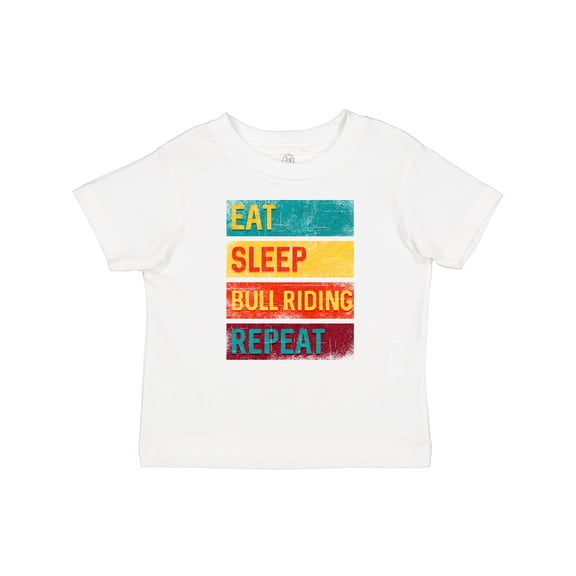 Inktastic Bull Riding Rodeo Eat Sleep Bull Riding Repeat Boys or Girls Baby T-Shirt