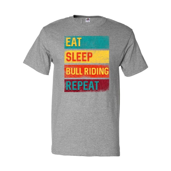 Inktastic Bull Riding Rodeo Eat Sleep Bull Riding Repeat T-Shirt
