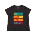 thumbnail image 1 of Inktastic Bull Riding Rodeo Eat Sleep Bull Riding Repeat Women's Plus Size T-Shirt, 1 of 5