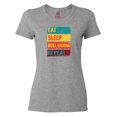 thumbnail image 1 of Inktastic Bull Riding Rodeo Eat Sleep Bull Riding Repeat Women's T-Shirt, 1 of 5
