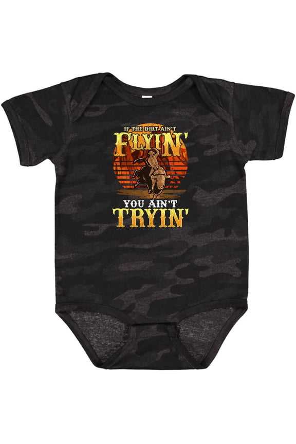 Bull Riding Rodeo Gift Boys or Girls Baby Bodysuit