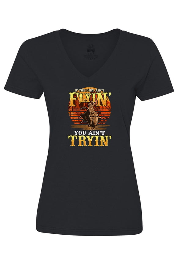 Bull Riding Rodeo Gift Women's V-Neck T-Shirt