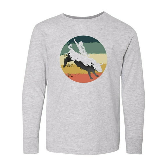Inktastic Bull Riding Rodeo Rider Long Sleeve Youth T-Shirt