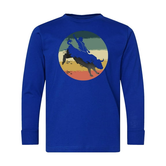 Inktastic Bull Riding Rodeo Rider Long Sleeve Youth T-Shirt
