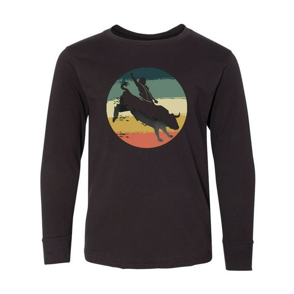 Inktastic Bull Riding Rodeo Rider Long Sleeve Youth T-Shirt