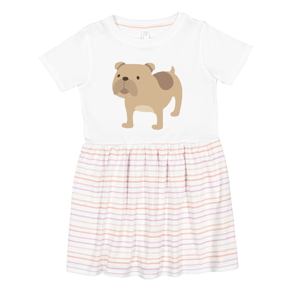 Inktastic Bulldog Girls Toddler Dress