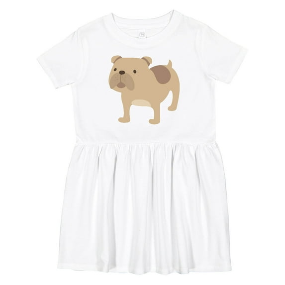 Inktastic Bulldog Girls Toddler Dress