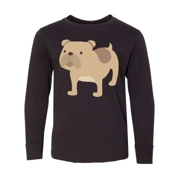Inktastic Bulldog Long Sleeve Youth T-Shirt