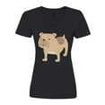 thumbnail image 1 of Inktastic Bulldog Women's V-Neck T-Shirt, 1 of 5
