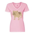 thumbnail image 1 of Inktastic Bulldog Women's V-Neck T-Shirt, 1 of 5