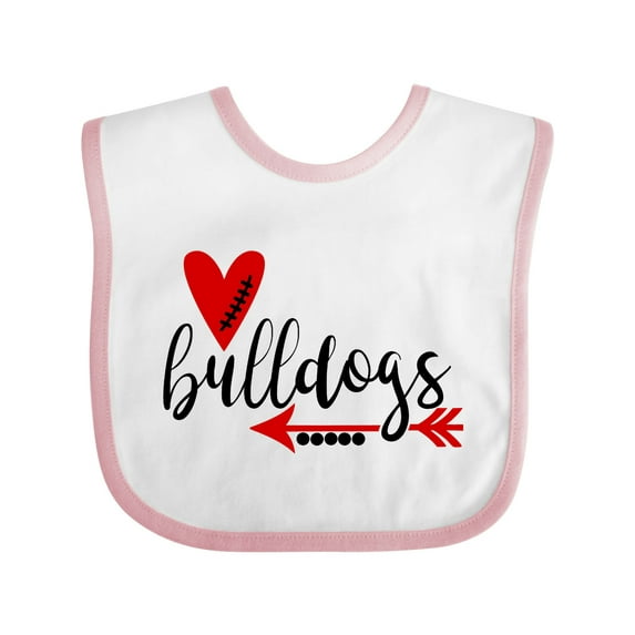 Inktastic Bulldogs with Heart and Arrow Boys or Girls Baby Bib