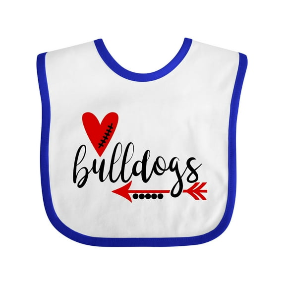 Inktastic Bulldogs with Heart and Arrow Boys or Girls Baby Bib