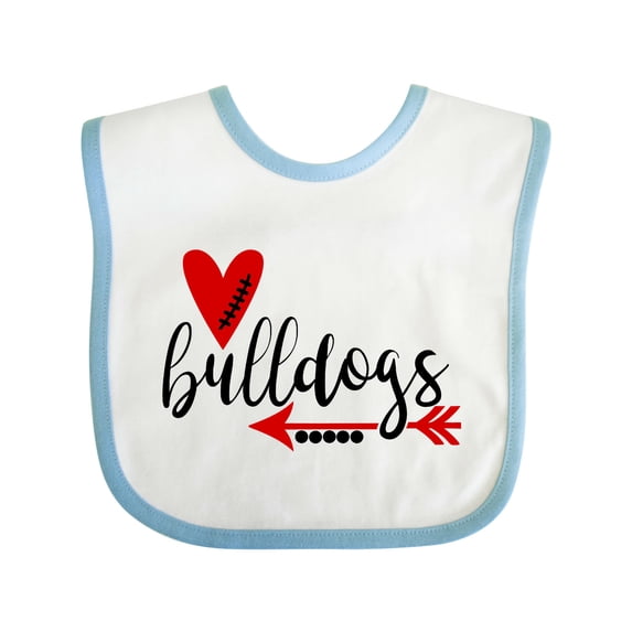 Inktastic Bulldogs with Heart and Arrow Boys or Girls Baby Bib