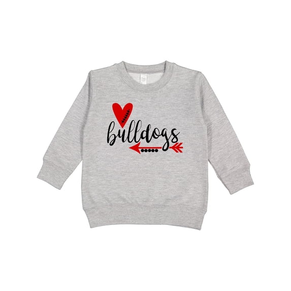 Inktastic Bulldogs with Heart and Arrow Toddler Sweatshirt