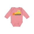 thumbnail image 1 of Inktastic Bulldozer Construction Truck Boys or Girls Long Sleeve Baby Bodysuit, 1 of 5