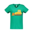 thumbnail image 1 of Inktastic Bulldozer Construction Truck Women's V-Neck T-Shirt, 1 of 5