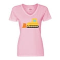 thumbnail image 1 of Inktastic Bulldozer Construction Truck Women's V-Neck T-Shirt, 1 of 5