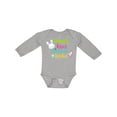 thumbnail image 1 of Inktastic Bunny Kisses Easter Wishes, Bunny, Easter Egg Boys or Girls Long Sleeve Baby Bodysuit, 1 of 5