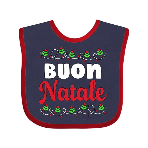 Inktastic Buon Natale Boys or Girls Baby Bib