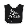 thumbnail image 1 of Inktastic Buon Natale Christmas Tree with Heart and Star Boys or Girls Baby Bib, 1 of 4