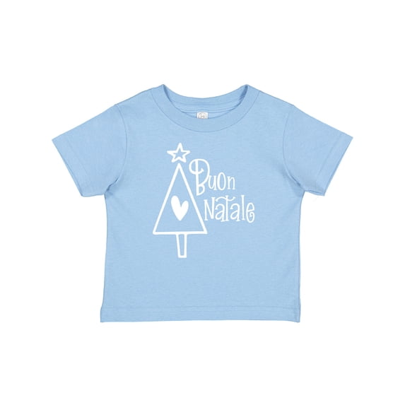 Inktastic Buon Natale Christmas Tree with Heart and Star Boys or Girls Baby T-Shirt